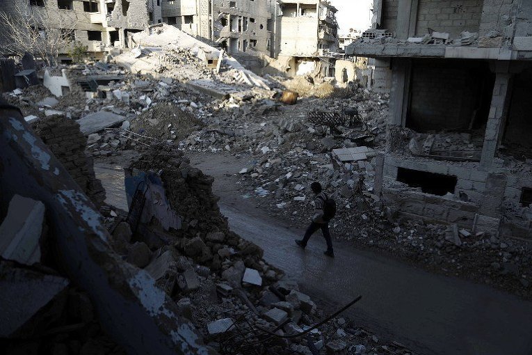 Разрушения в Дамаске