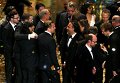 Алехандро Гонсалес Иньярриту и Леонардо Ди Каприо (в центре) во время 88-й церемонии вручения премии Оскар в Голливуде