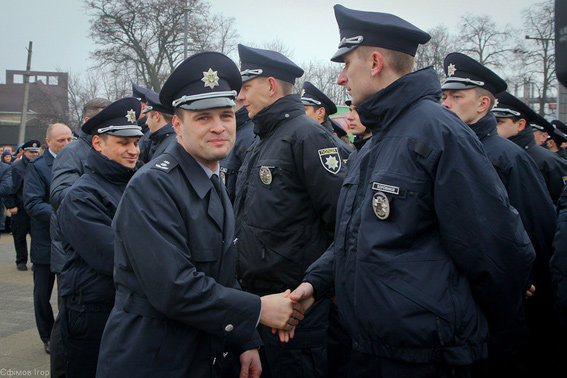 Присяга патрульной полиции в Черкассах