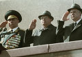 Язов, Горбачев и Рыжков на военном параде