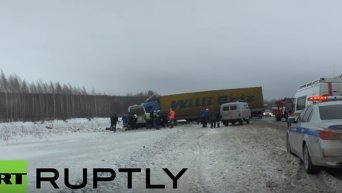 Масштабная авария в Пензенской области. Видео