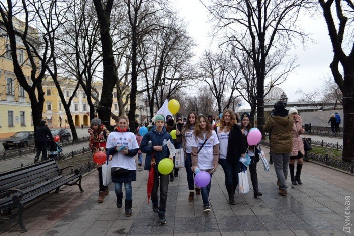 Акция против насилия над женщинами в Одессе