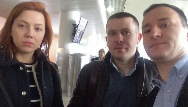 Народные депутаты Украины Алена Шкурм, Иван Крулько, Алексей Рябчин (слева направо)
