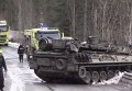 В Норвегии танк попал в ДТП с автомобилем