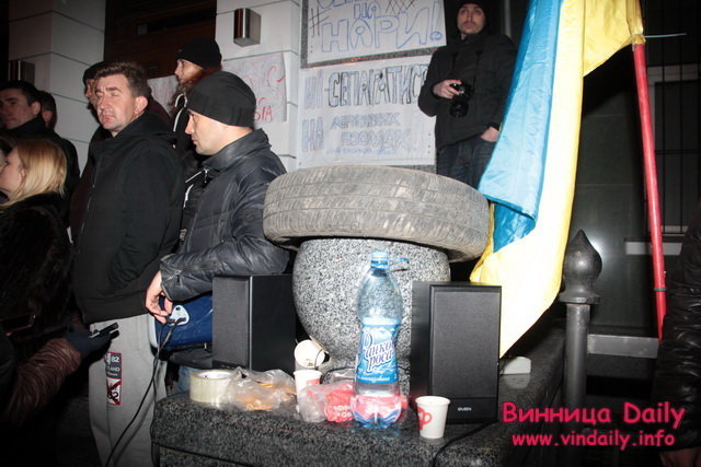 Акция протеста под управлением полиции в Виннице