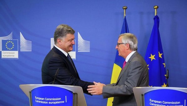 Президент Украина Петр Порошенко и президент Еврокомиссии Жан-Клод Юнкер