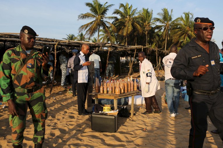 Кадры с места теракта в Кот-д-Ивуаре