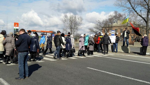Блокирование трассы в Хороле Полтавской области