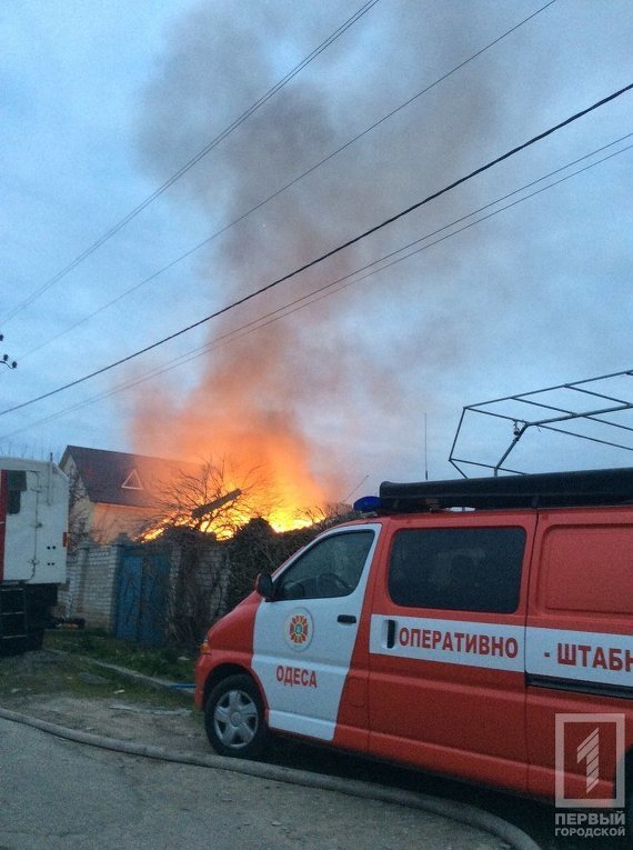 Взрыв газа и пожар в частном под Одессой