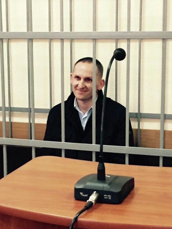 Антон Шевцов на заседании Винницкого городского суда 18 марта 2016 года