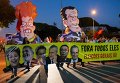 Работники General Motors протестуют против президента Бразилии Дилмы Руссефф
