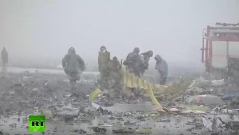 Кадры с места авиакатастрофы в Ростове-на-Дону