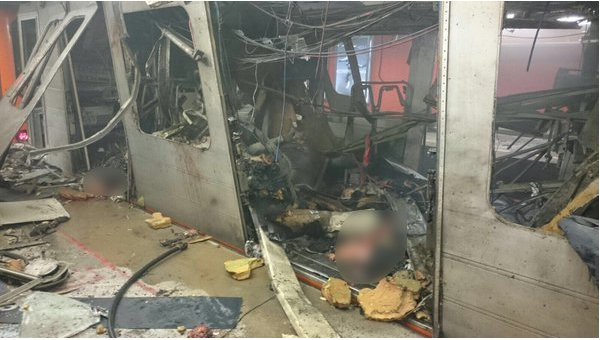 Взрыв на станции метро Маальбек в Брюсселе