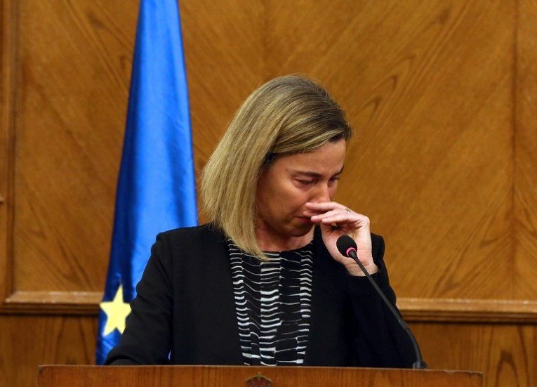 Федерика Могерини не сдержала слез, говоря о терактах в Брюсселе