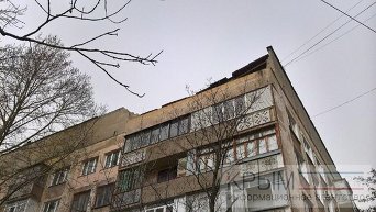 На месте обрушения крыши в Симферополе