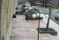 Кадры падения автомобиля на тротуар с 4 этажа паркинга. Видео