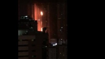 Пожар в многоэтажных домах в ОАЭ. Видео