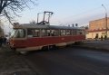 В Харькове трамвай слетел с рельсов, шесть пострадавших