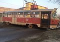 В Харькове трамвай слетел с рельсов