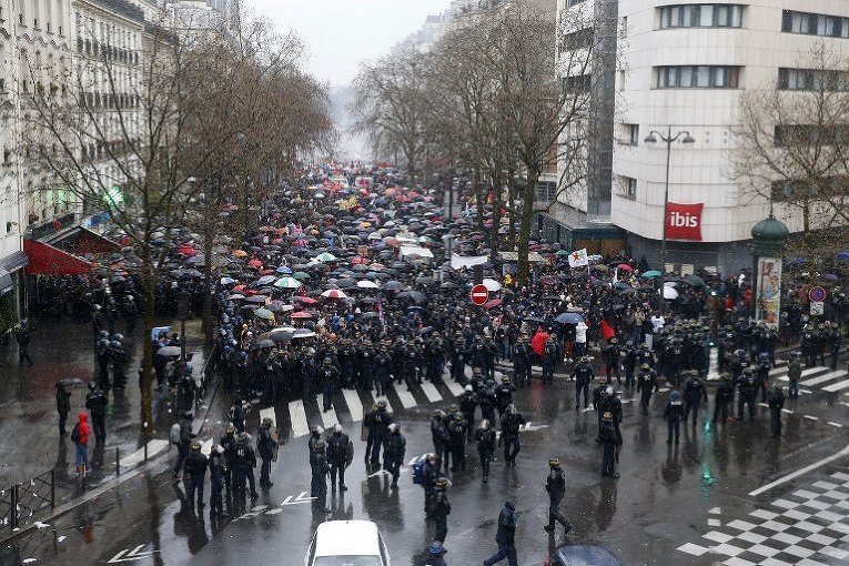 Во Франции продолжаются протест против нового трудового законодательства