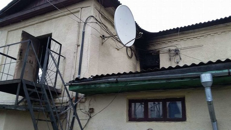 Последствия поджога телестудии в Конотопе