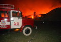 Пожар в складском здании в селе Великая Дымерка в Киевской области