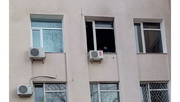 Пожар в Голосеевском райсуде Киева