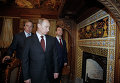 Дмитрий Медведев, Сергей Ролдугин (слева) и Владимир Путин. Архивное фото