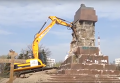 Демонтаж постамента памятнику Ленина в Харькове