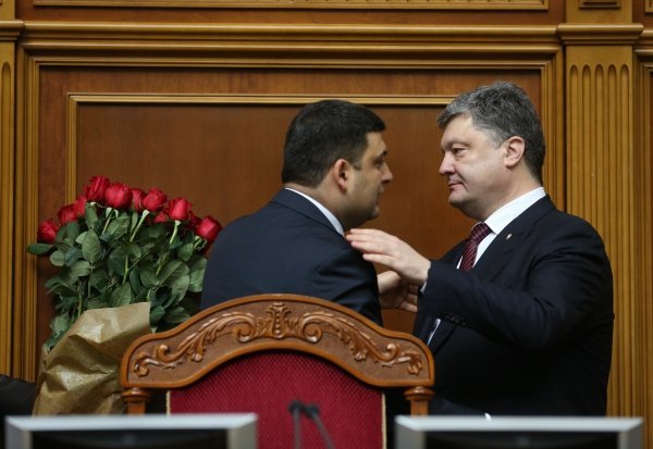 Петр Порошенко и Владимир Гройсман в Раде 14 апреля