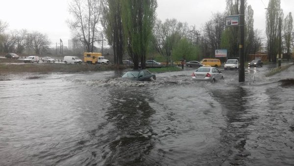 Разлив реки в Киеве