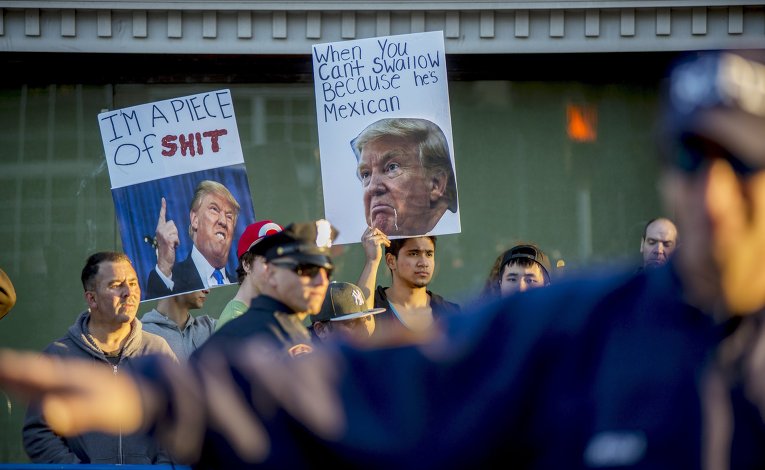 Протест против Дональда Трампа в Нью-Йорке