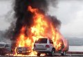 Взрыв автомобиля депутата парламента Абхазии на набережной Сухума. Видео