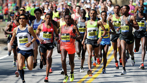 Бостонский марафон, штат Массачусетс, США.