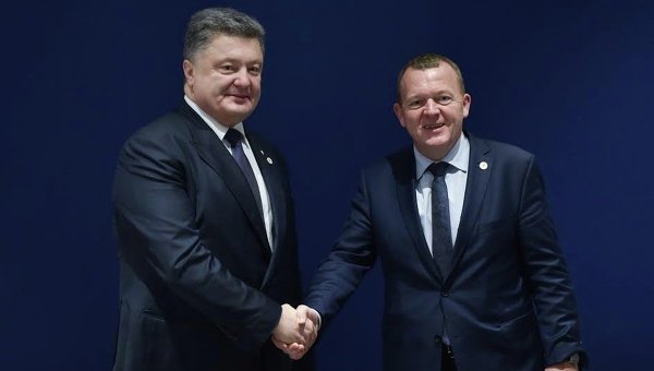 Петр Порошенко и премьер-министр Дании Ларс Лекке Расмуссен