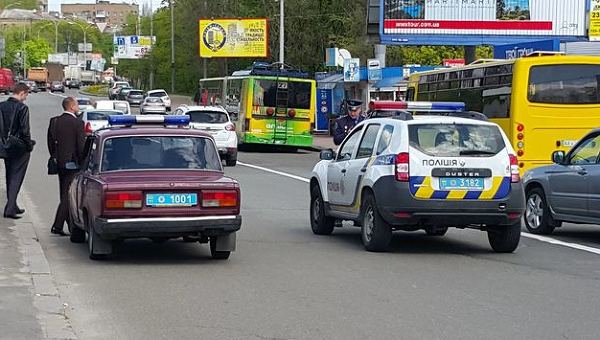 На месте смертельного ДТП с участием патрульного автомобиля в Киеве