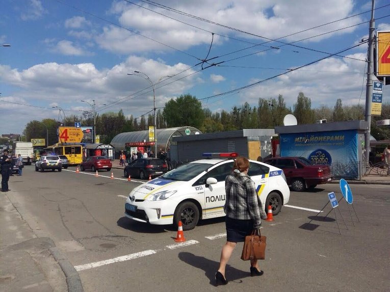 На месте смертельного ДТП с участием патрульного автомобиля в Киеве