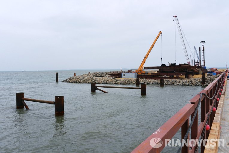 Строительство Керченского моста в Крыму
