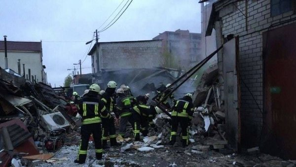 На месте взрыва в гаражном кооперативе в Киеве