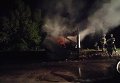 Пожар в киоске на Пейзажной Аллее в Киеве