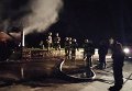 Пожар в киоске на Пейзажной Аллее в Киеве