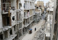 Сирийский город Алеппо после авиаударов