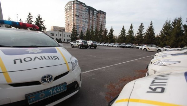 Автомобили патрульной службы полиции в Киеве