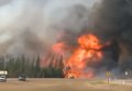 Площадь лесных пожаров в Канаде удвоилась за сутки. Видео