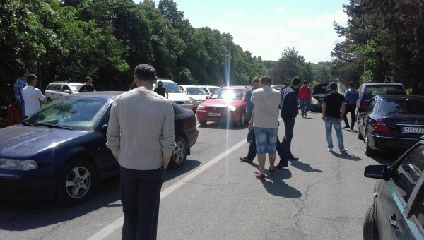 Блокирование КПП в Ужгороде