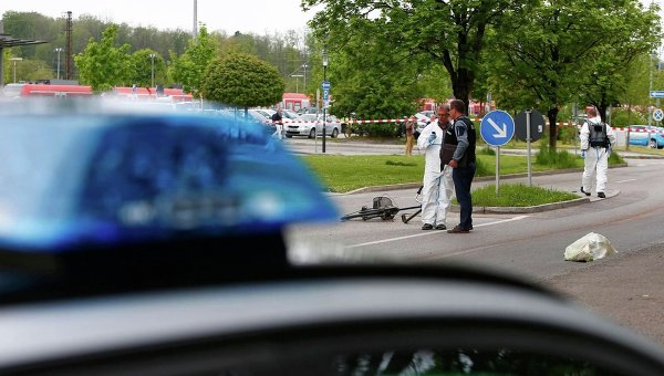 Полиция на месте кровавой резни в Мюнхене