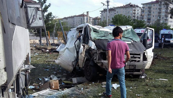 Взрыв в турецком городе Диярбакыре. Архивное фото
