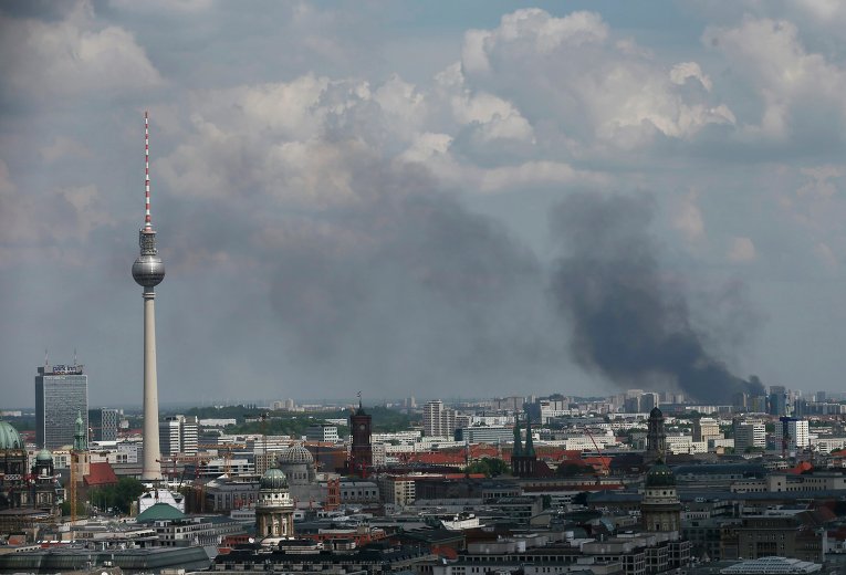 На месте пожара в самом крупном азиатском рынке Берлина