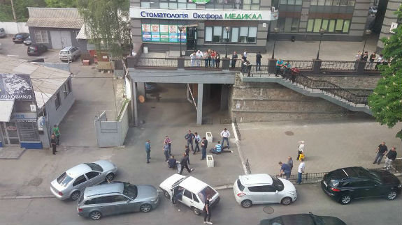 На месте стрельбы и задержаний в Киеве