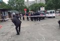 На месте разборок и взрыва на автостоянке в Киеве
